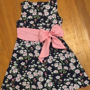 Hartstrings Blue and Pink Dress, Size 4